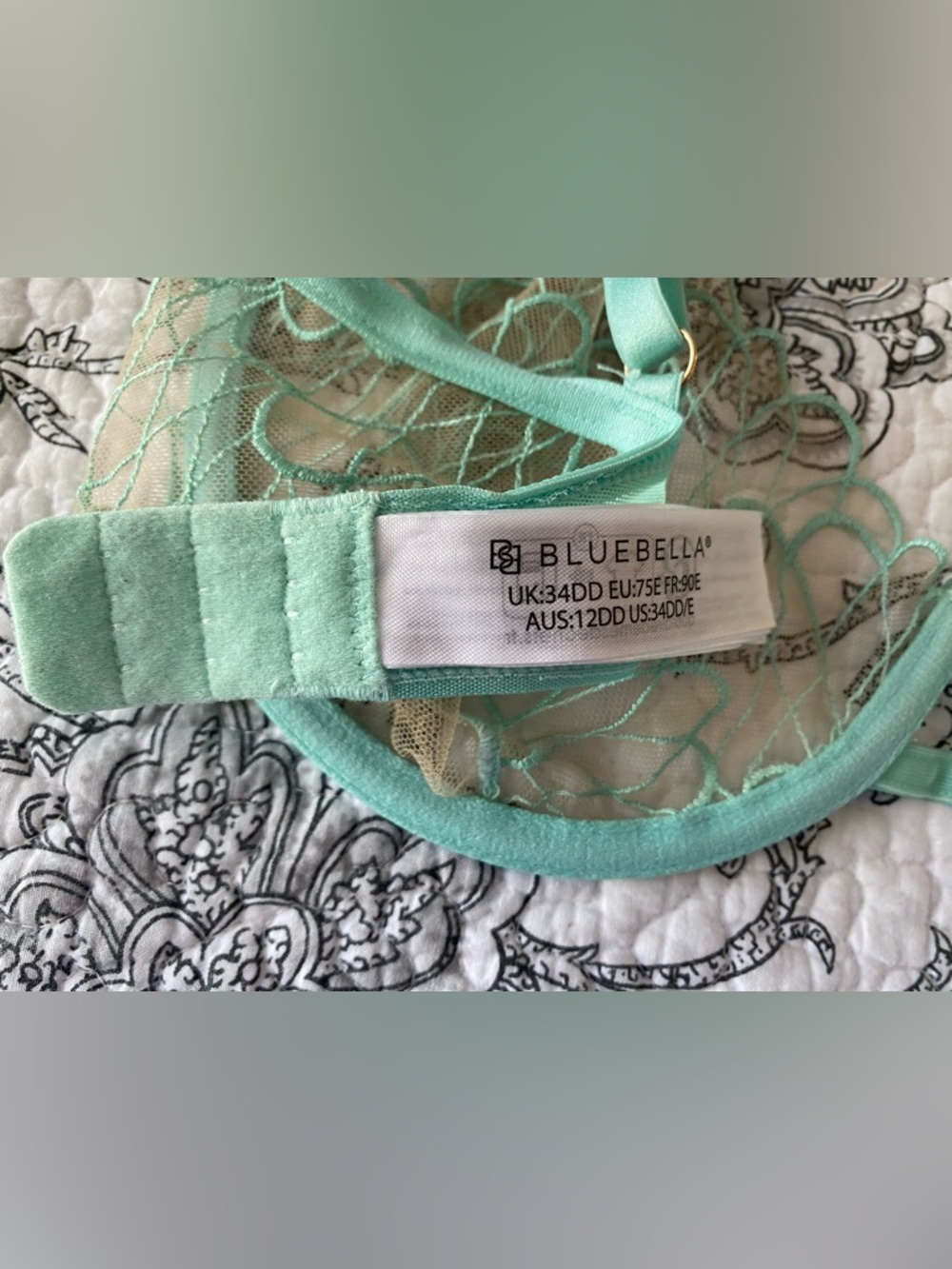 Bluebella Rosetta Wired Bra 34DD/E Sheer bra Rosetta Embroidered Underwire Bra - Picture 13 of 14